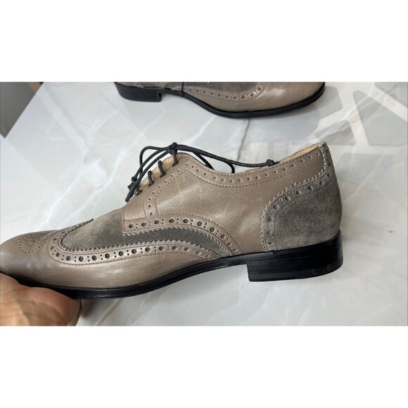 Primo Valore European Brand Luxury Dress Shoes Eu 42 Us 9 9.5 Men Taupe Leather main image 6
